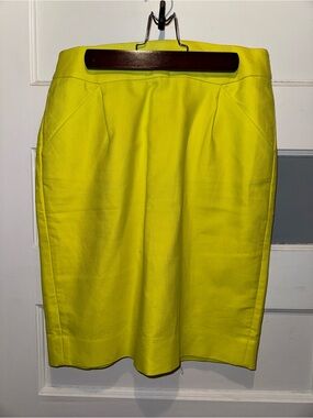 J. Crew Neon Yellow Pencil Skirt